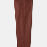 CARLO trousers lambswool herringbone brick