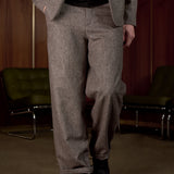 CARLO trousers lambswool herringbone taupe
