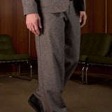 CARLO trousers lambswool herringbone taupe