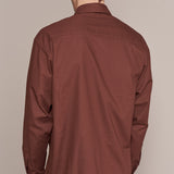DARIO shirt eco crisp cotton marron