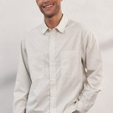 DARIO shirt tencel linen stone grey