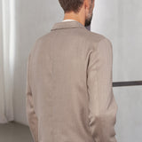 ELMAR/WABAN suit grid wool stone beige