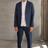 ENVER blazer linen cold navy