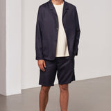 JONNY shorts eco grid wool navy