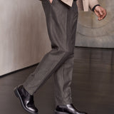 JOSTHA trousers winter linen black olive