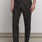 JOSTHA trousers winter linen black olive