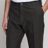 JOSTHA trousers winter linen black olive