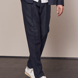 JOSTHA trousers winter linen navy