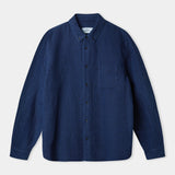 KEN shirt structured indigo mid blue