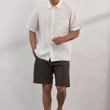 KLAAS shirt pure linen striped vintage sand