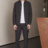 MAGNUS trousers eco flannel melange grey