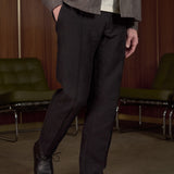 MAGNUS trousers winter linen black