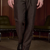 MAGNUS trousers winter linen coffee