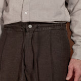 MAGNUS trousers winter linen coffee