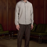 MAGNUS trousers winter linen coffee