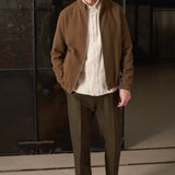 MAX trousers winter linen olive