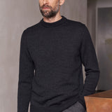 MORTEN jumper pure merino melange black