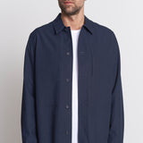 OWE overshirt tencel navy