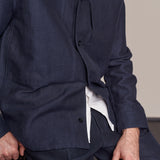 OWE overshirt winter linen navy