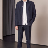 OWE overshirt winter linen navy