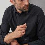 SIMON shirt eco crincle black