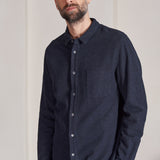 SIMON shirt eco flannel deep sea navy