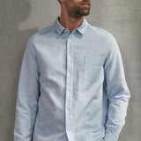 SIMON shirt linen riviera blue
