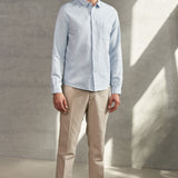 SIMON shirt linen riviera blue