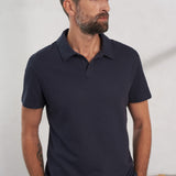 TODD polo eco grain jersey dark navy