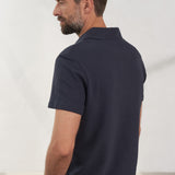TODD polo eco grain jersey dark navy