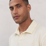 TODD polo eco grain jersey ecru
