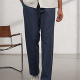 WABAN trousers tencel cold navy