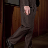 WABAN trousers winter linen coffee
