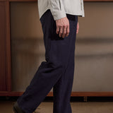 WABAN trousers winter linen navy