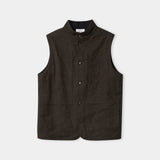WENDEL vest eco flannel brown