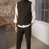WENDEL vest eco flannel brown
