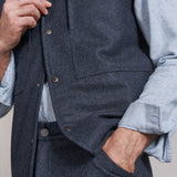 WENDEL vest lambswool blue
