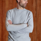 MORTEN jumper eco knotted light grey